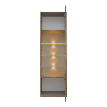 Complex 1 Door Display Cabinet Modern Style - Grey