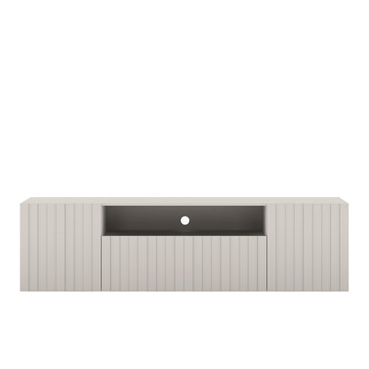 Elpis Glamour Wall-Mounted TV Cabinet with Storage 2D1K 150cm - Cashmere Matt