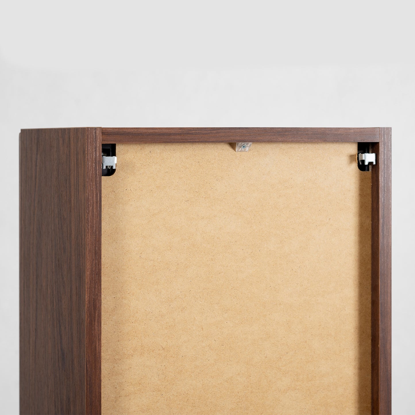 Simple Minimalist 2 Door Tall Bathroom Cabinet 136cm - Walnut