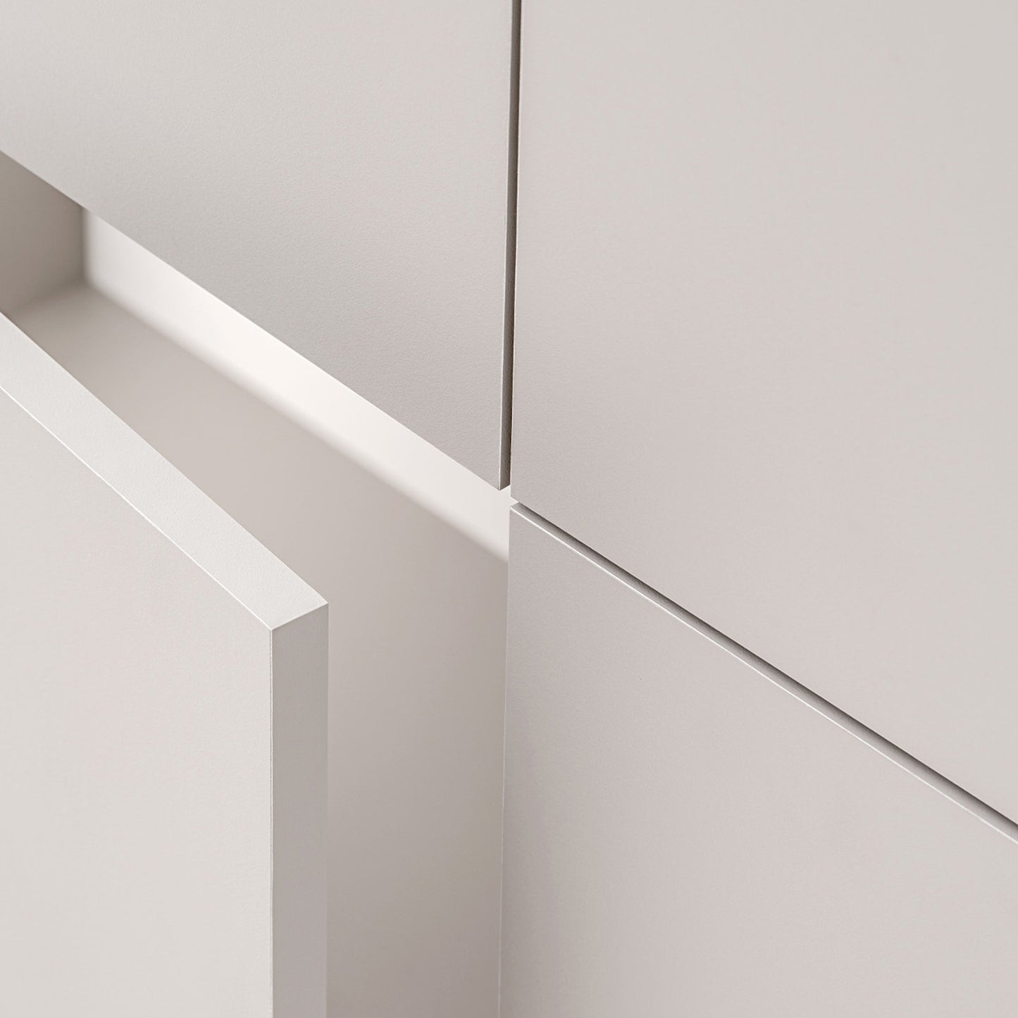 Complex 4 Door Wardrobe Modern Style - White