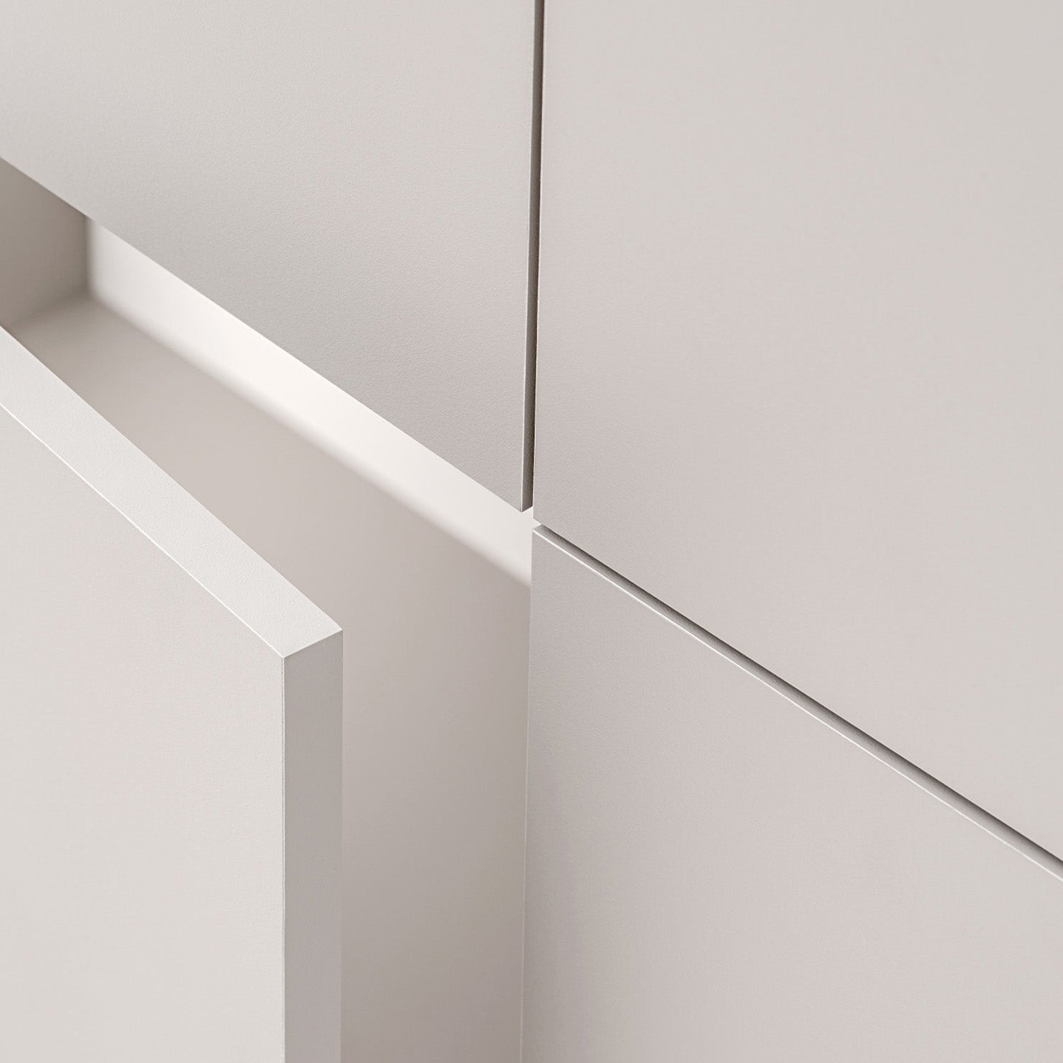 Complex 4 Door Wardrobe Modern Style - White