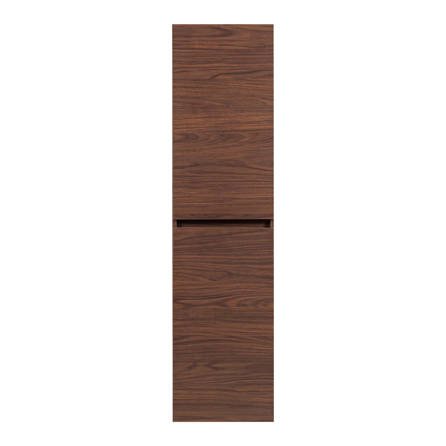 Simple Minimalist 2 Door Tall Bathroom Cabinet 136cm - Walnut