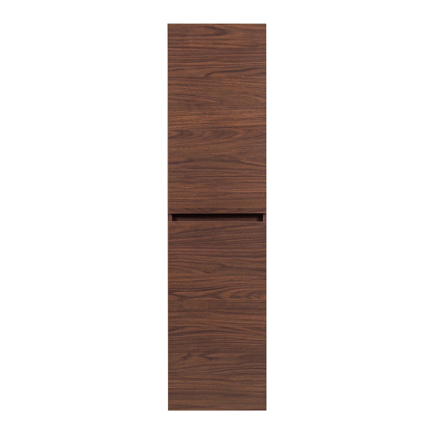 Simple Minimalist 2 Door Tall Bathroom Cabinet 136cm - Walnut