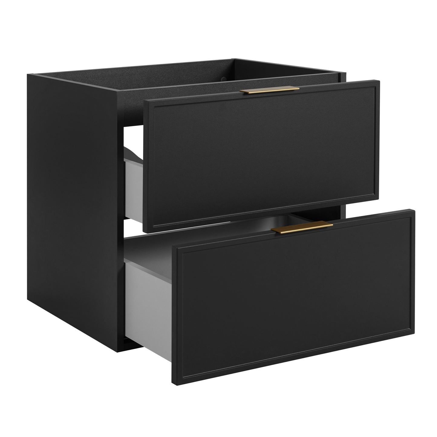 Simple Modern 4 Drawer Bathroom Cabinet Vanity Unit with Extra Storage 140cm with Worktop - Anthracite