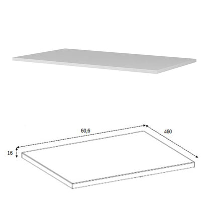 Trend Herringbone Pattern Door Bathroom Cabines Vanity Units Set with Worktop 60cm & 35cm - White