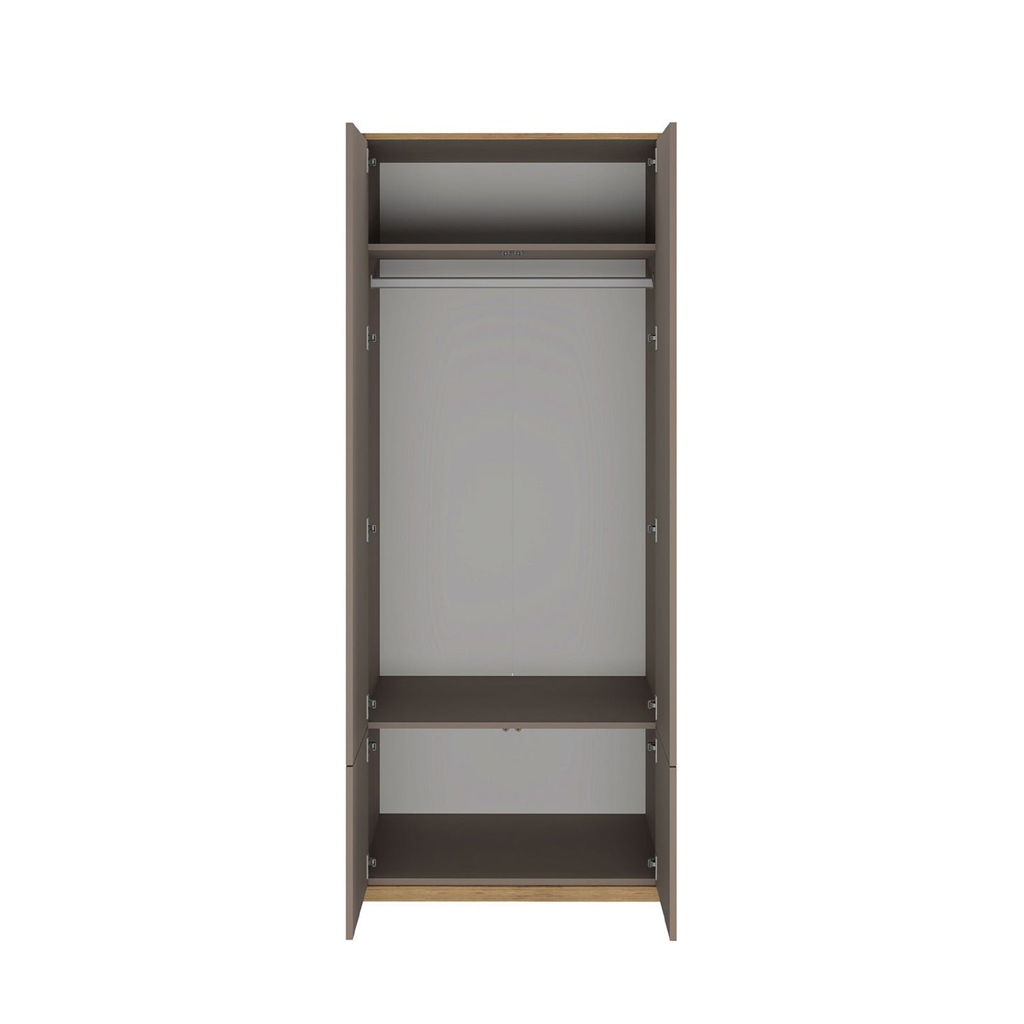 Complex 4 Door Wardrobe Modern Style - Grey