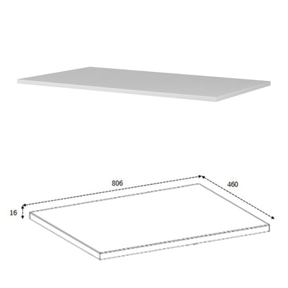 Trend Herringbone Pattern Door Bathroom Cabines Vanity Units Set with Worktop 80cm & 35cm - White