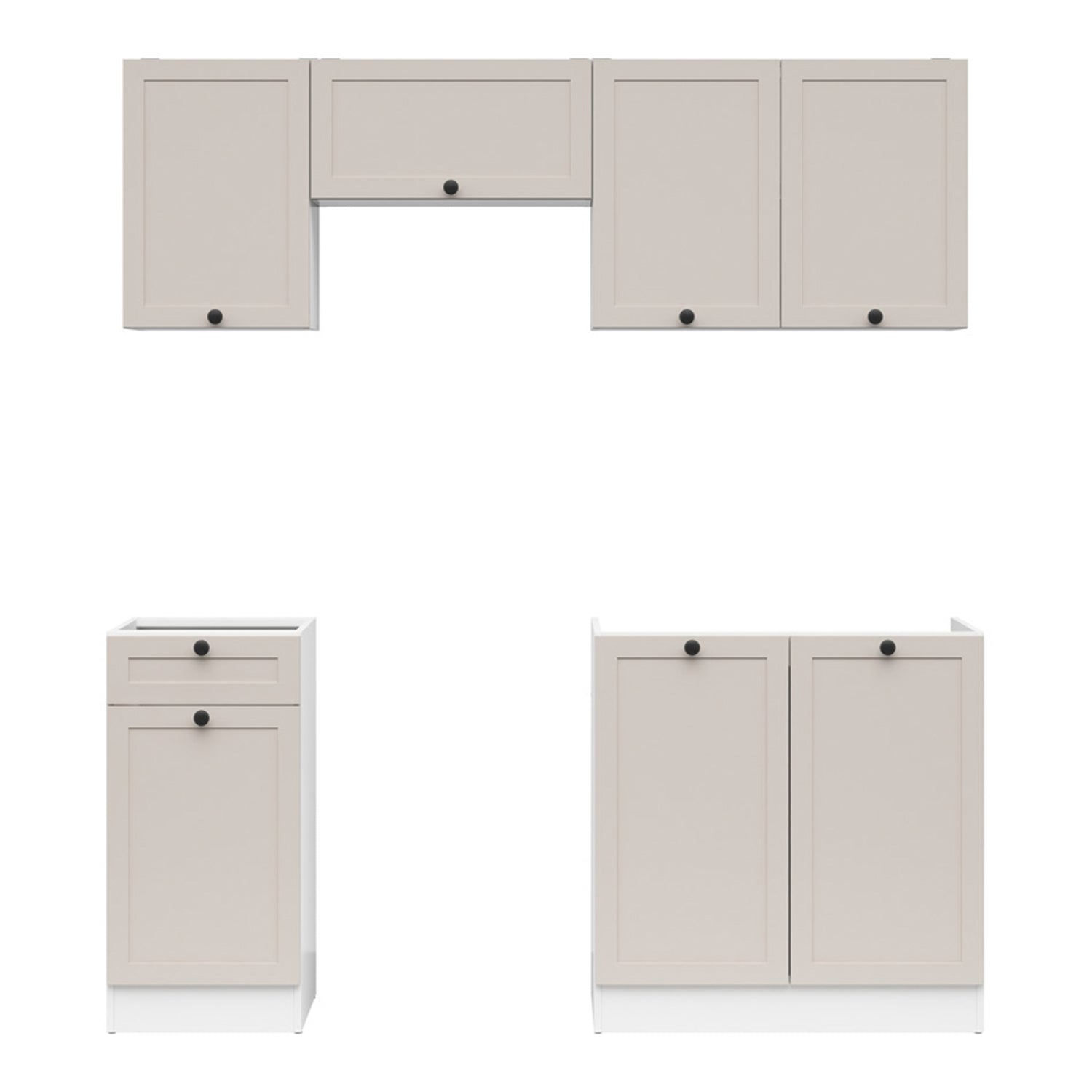 Summer 5 Unit Kitchen Cabinets Set 180cm - Cashmere Matt