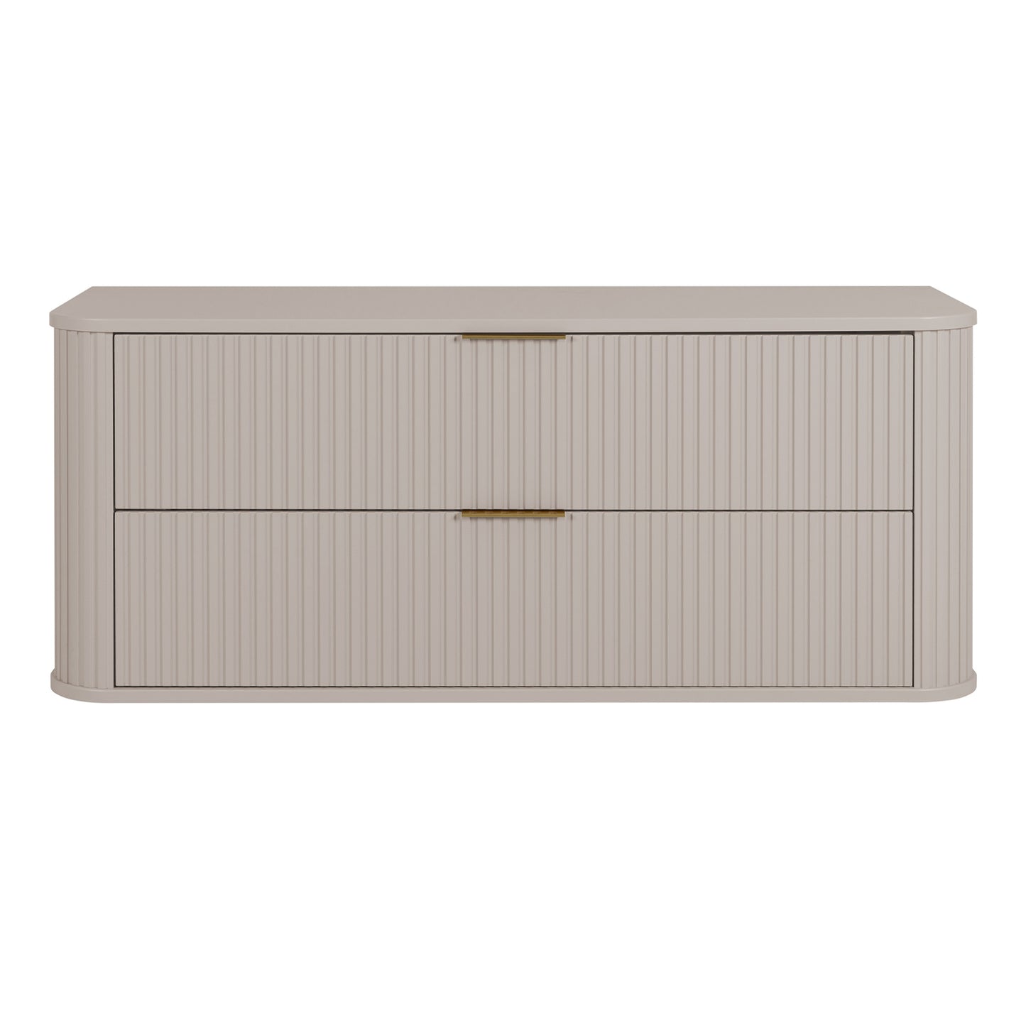 Elegance Glamour Style 2 Drawer Bathroom Wall Cabinet 120cm - Cashmere