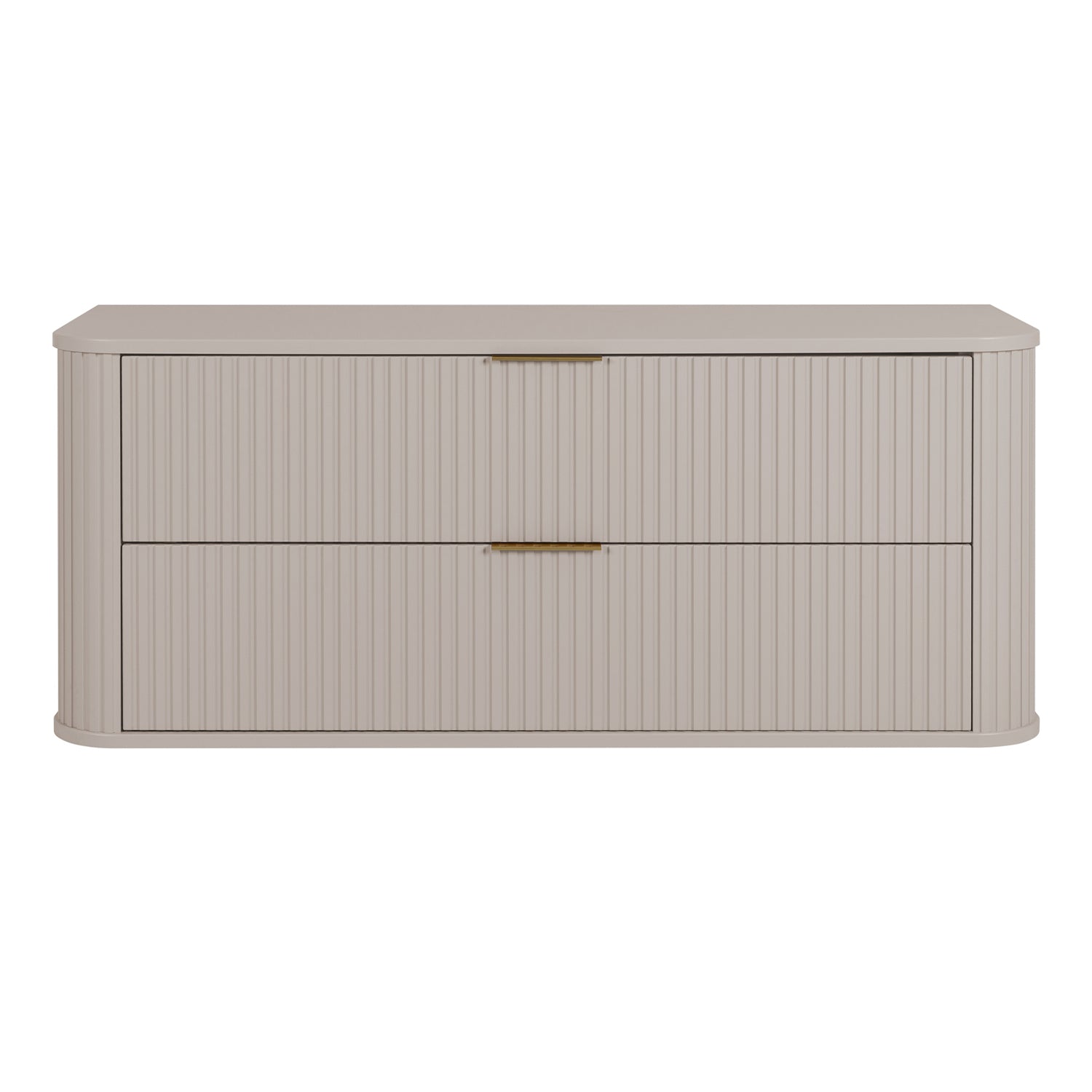 Elegance Glamour Style 2 Drawer Bathroom Wall Cabinet 120cm - Cashmere