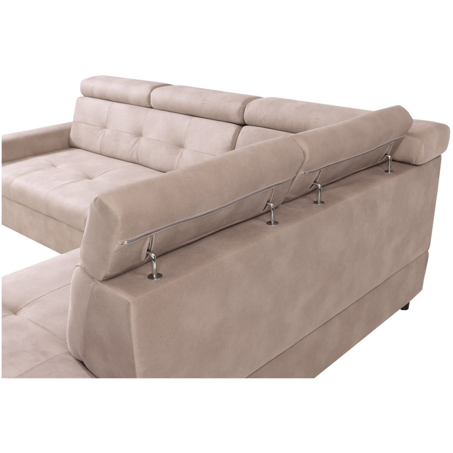 Matras Corner Sofa Bed with Storage- Beige