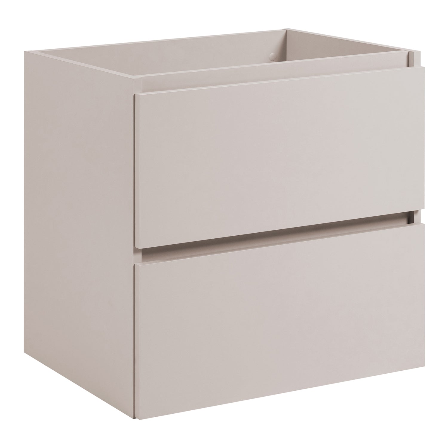 Simple Minimalist Bathroom Vanity Cabinets Set 60cm with Tall Unit & Worktop Basin - Cashmere