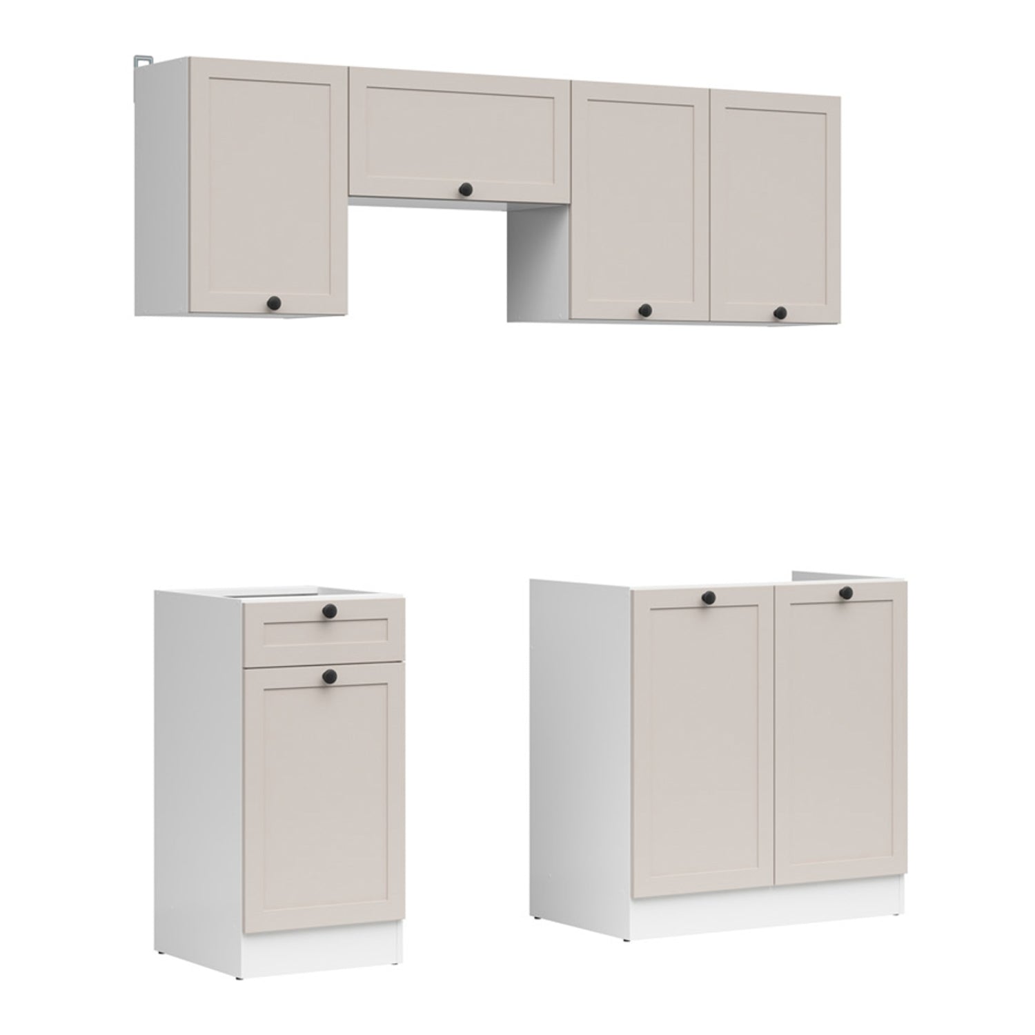 Summer 5 Unit Kitchen Cabinets Set 180cm - Cashmere Matt