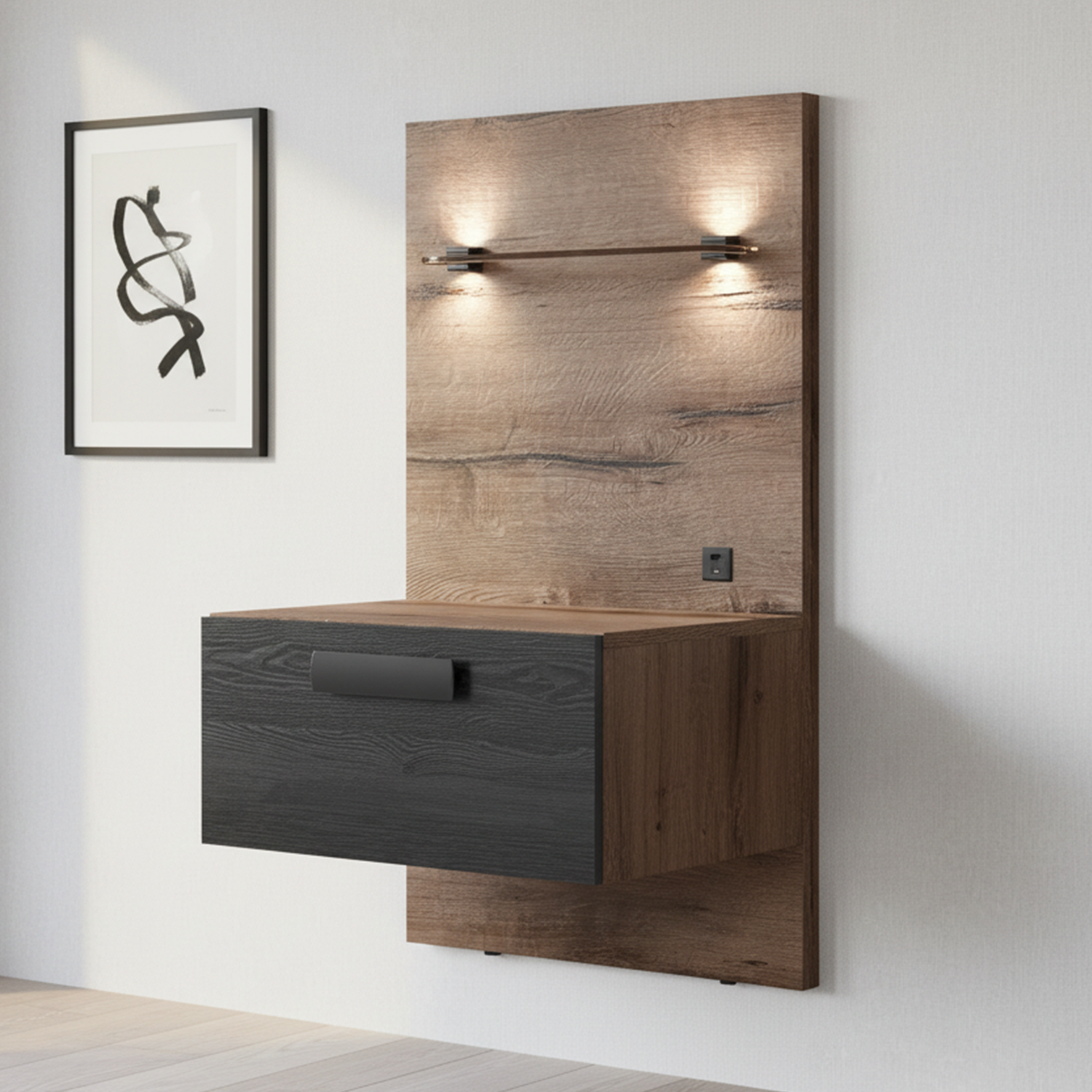 Kassel Bedroom Set 160B - Bed with Storage, Bedside Tables, Wardrobe and Chest of Drawers