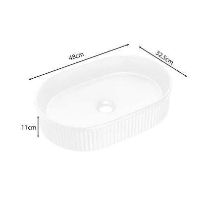 Nova Bathroom Cabinet 80cm with Worktop and Countertop Basin – Cashmere
