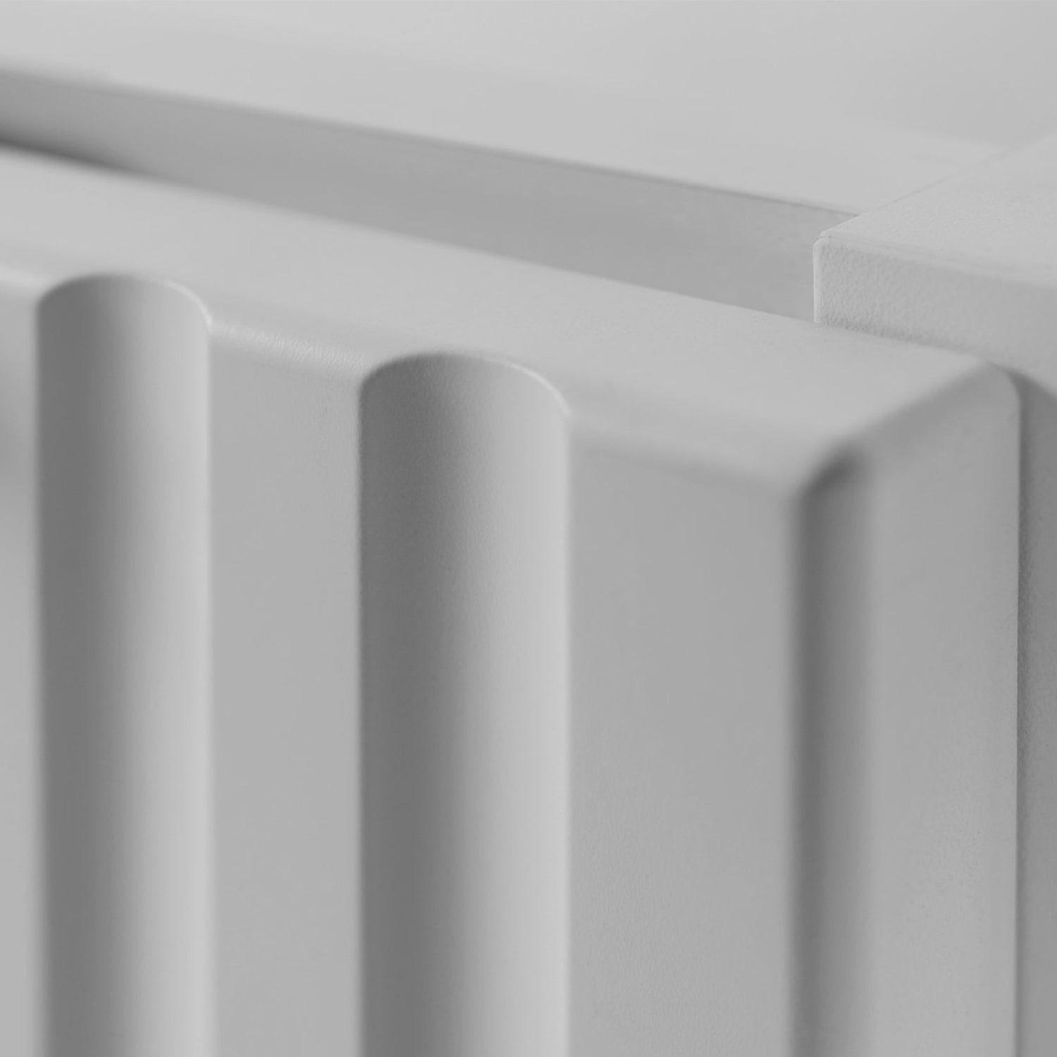 Flow 1 Door Fluted Bathroom Vanity Cabinet with Worktop 40cm - White