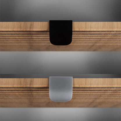 Loft Modern Style Ribbed Door 80cm Bathroom Cabinet Vanity Unit with Worktop - Gold Craft Oak