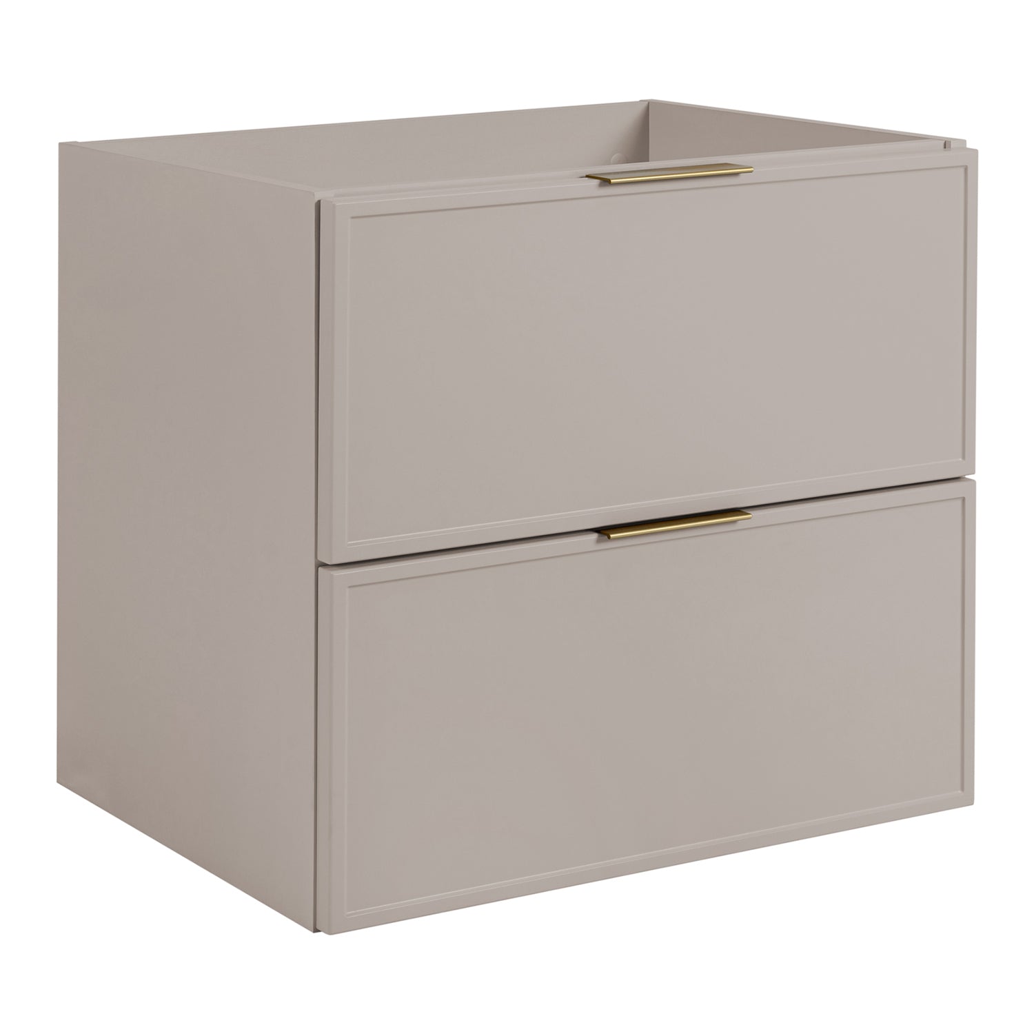 Simple Modern 2 Cabinets Set Vanity Unit 60cm with Worktop & Tall Cabinet 136cm - Cashmere