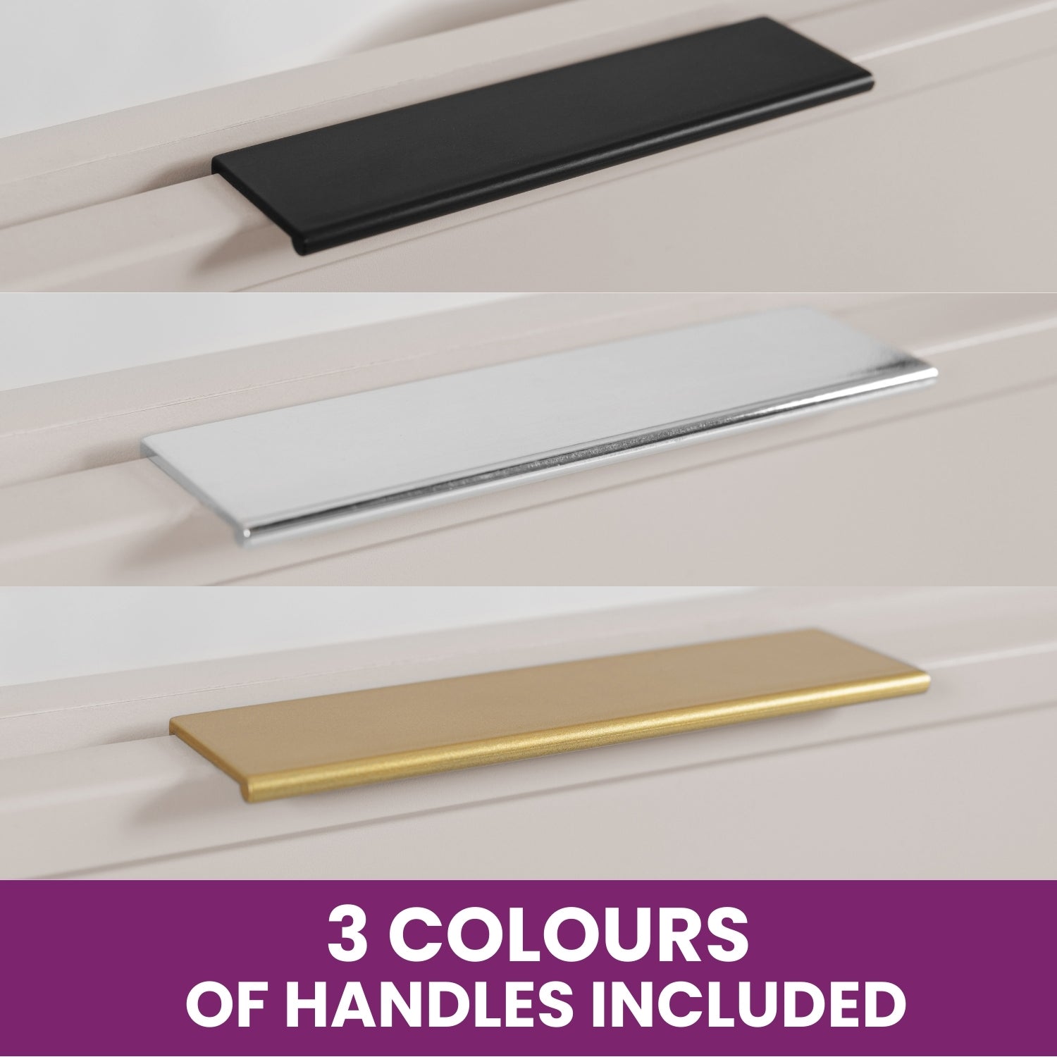 Simple Modern 2 Cabinets Set Vanity Unit 60cm with Worktop & Tall Cabinet 136cm - Cashmere