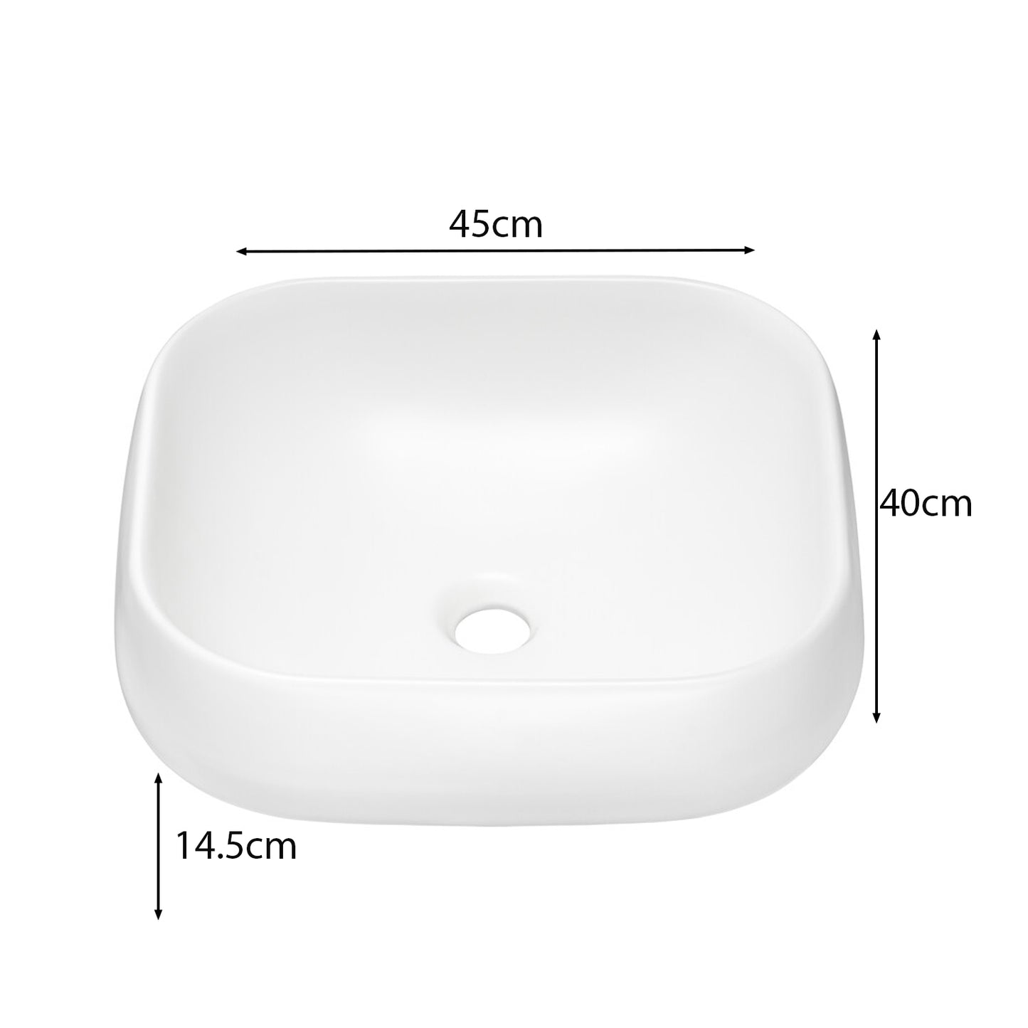 Luxor 3D Diamond Pattern 2 Door Bathroom Vanity Cabinet with Square Worktop Basin 60cm - Oak / Beige