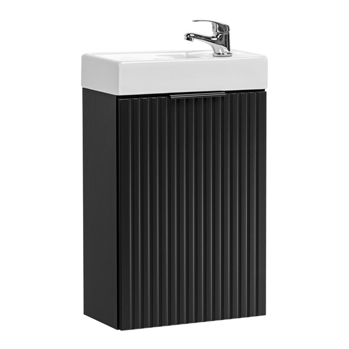 Agis Compact Bathroom Vanity 40cm Cabinet with Basin - Black