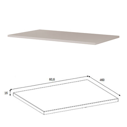 Trend Herringbone Pattern Door Bathroom Cabines Vanity Units Set with Worktop 60cm & 35cm - Cashmere