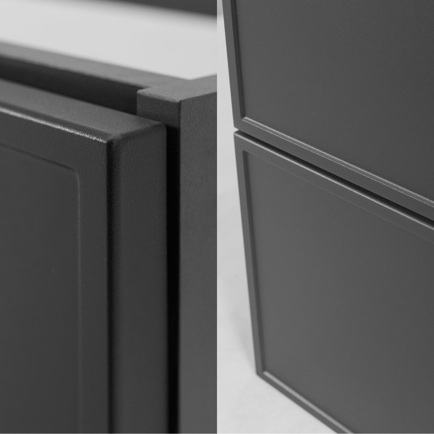 Simple Modern 2 Cabinets Set Vanity Unit 80cm with Worktop & Tall Cabinet 136cm - Anthracite