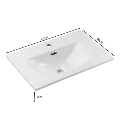 Nova Bathroom Cabinet 60cm with Integrated Basin - Baby Blue
