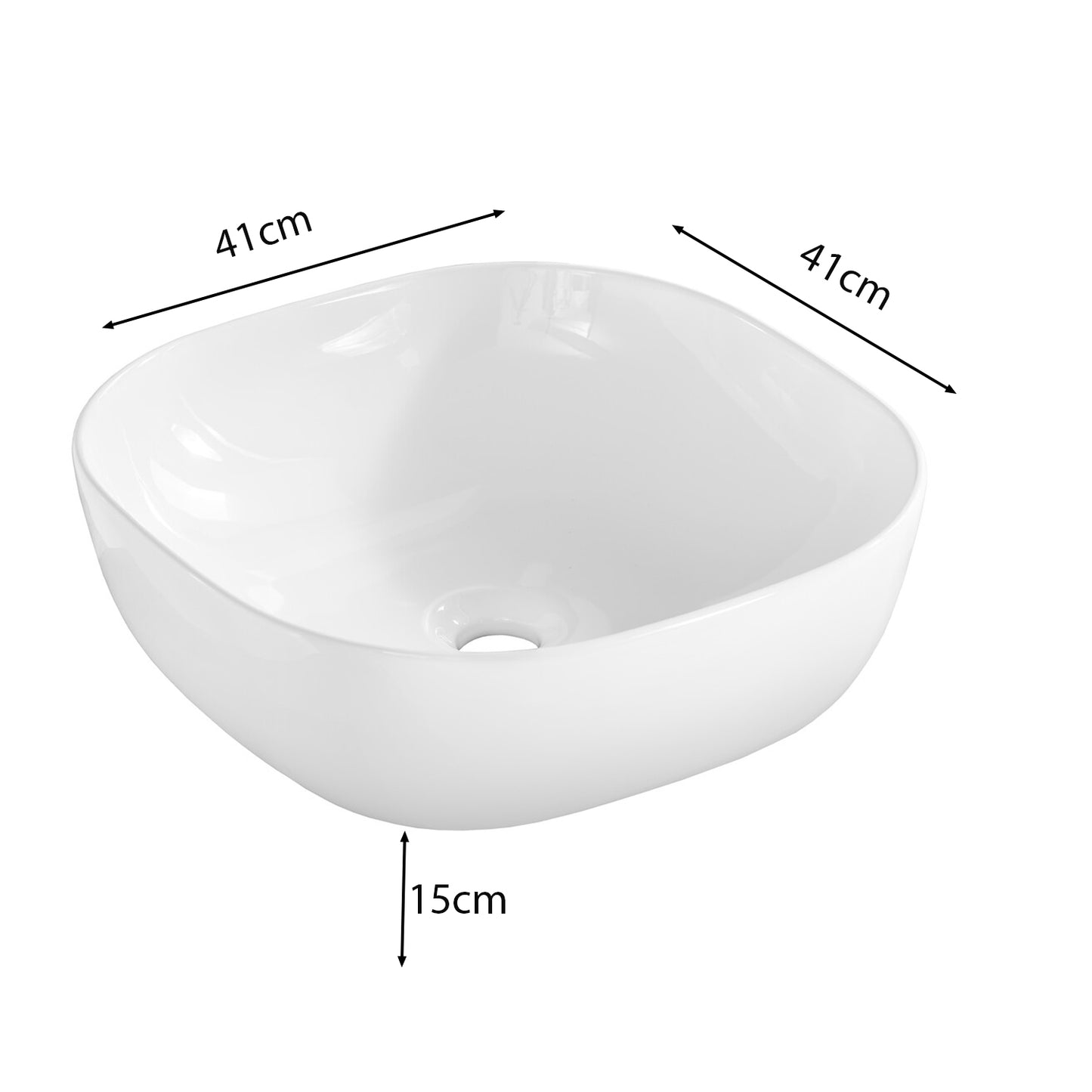 Luxor 3D Diamond Pattern 2 Drawer Bathroom Vanity Cabinet with Square Worktop Basin 60cm - Oak / Beige