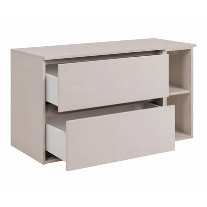 Simple Minimalist Bathroom Vanity Cabinets Set 100cm with Tall Unit & Worktop Basin - Cashmere