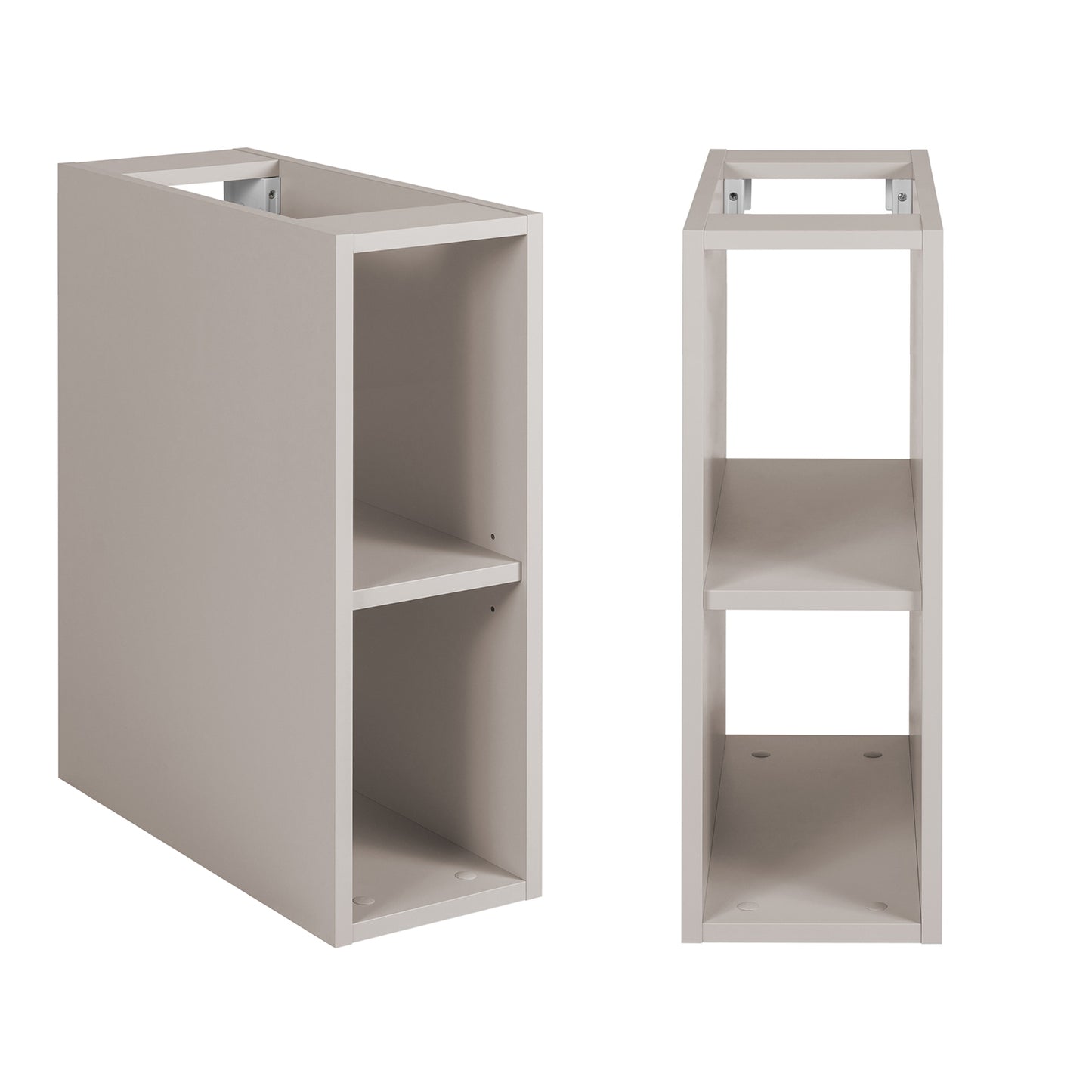 Simple Minimalist Bathroom Vanity Cabinets Set 100cm with Tall Unit & Worktop Basin - Cashmere