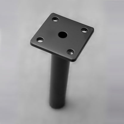 Set of 8 Round Legs for Bathroom Cabinets 15cm - Black