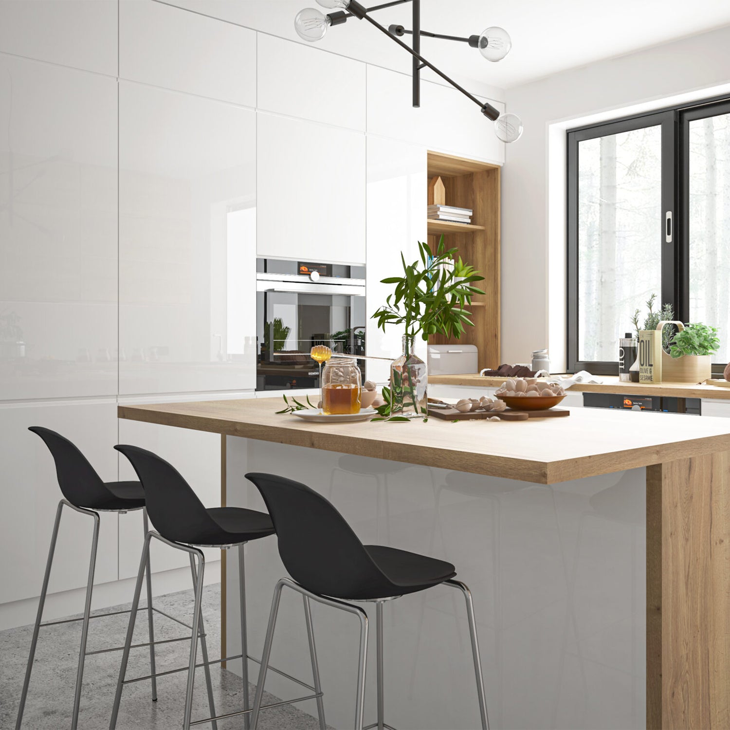 Cassia Custom Kitchen Set - White Gloss