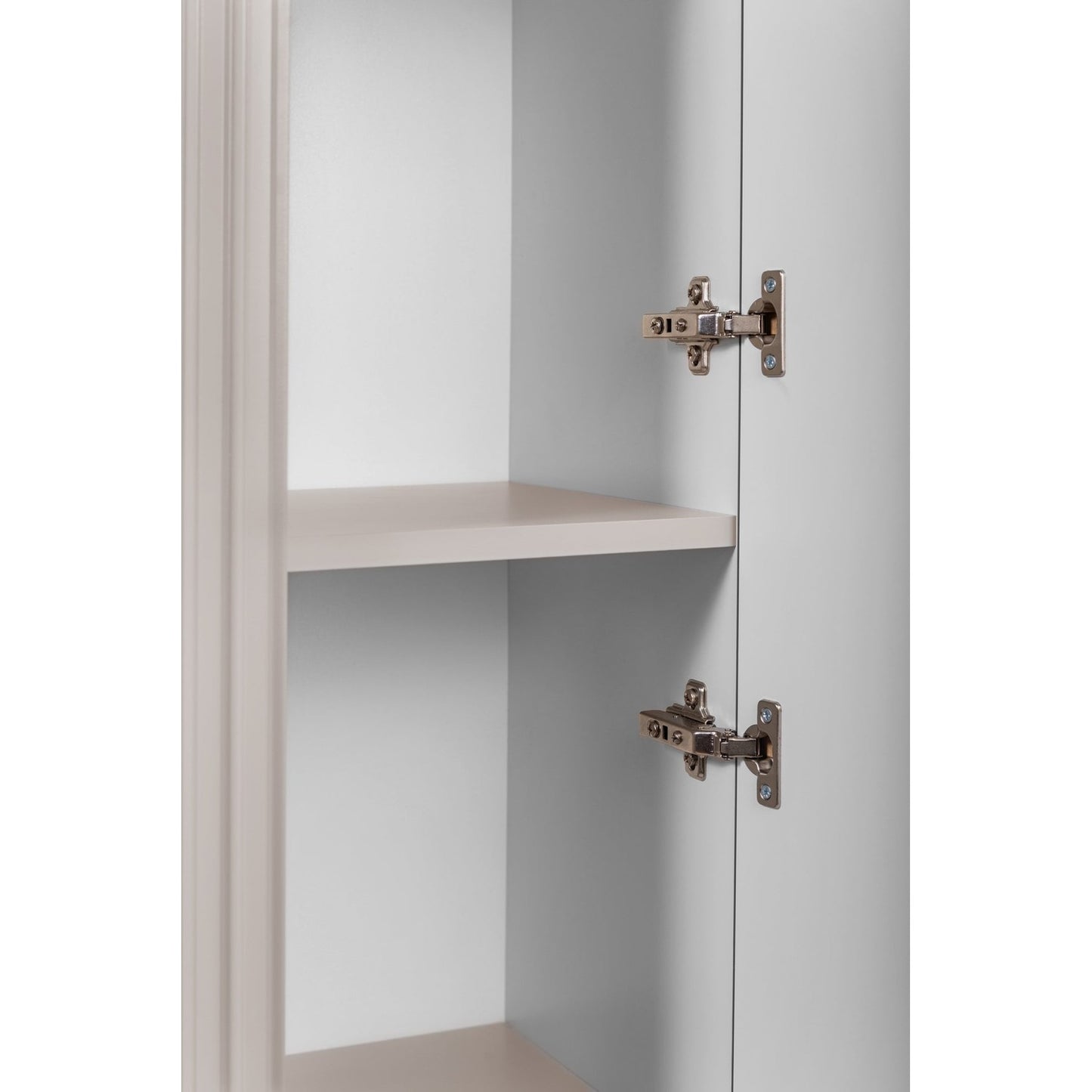 Elegance Glamour Style Tall Bathroom Wall Cabinet - Cashmere