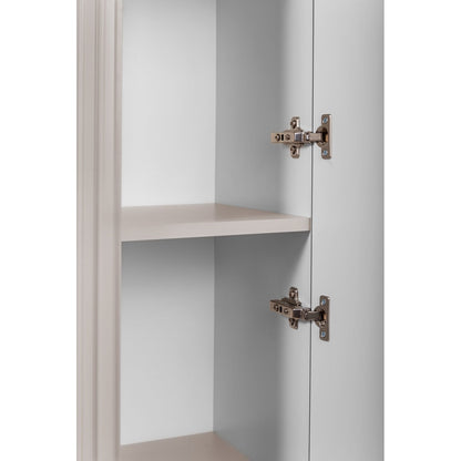 Elegance Glamour Style Tall Bathroom Wall Cabinet - Cashmere