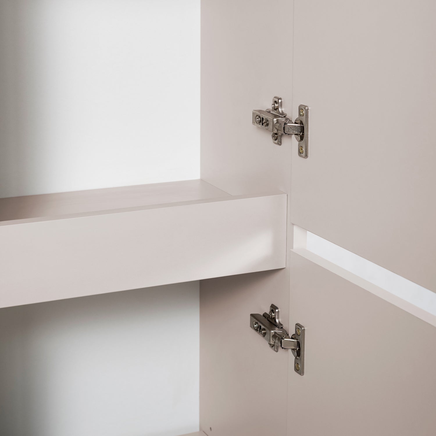 Simple Minimalist Bathroom Vanity Cabinets Set 120cm with Tall Unit & Worktop Basins - Cashmere