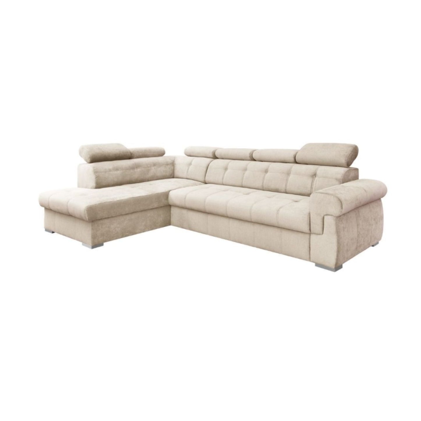 Primo left side corner sofa with storage- Beige