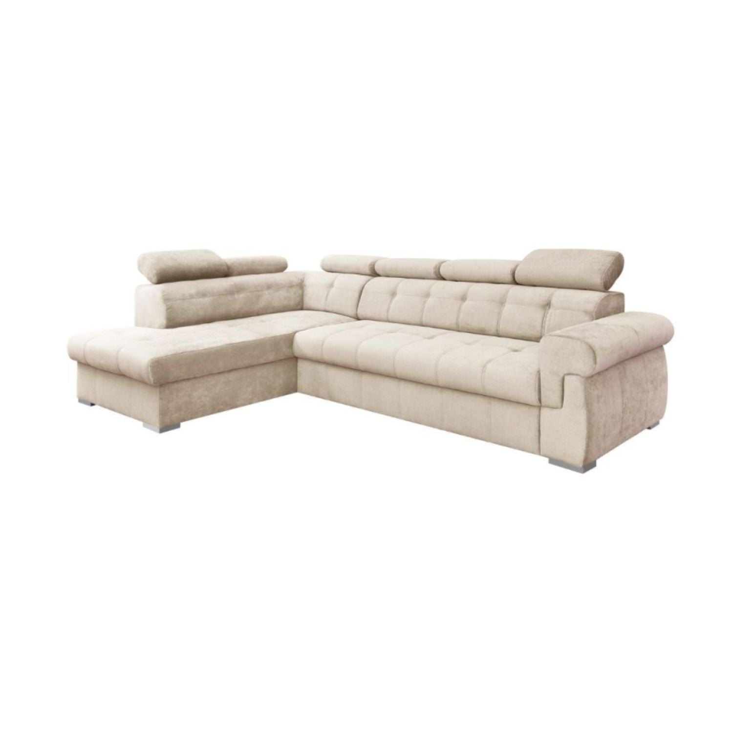 Primo left side corner sofa with storage- Beige