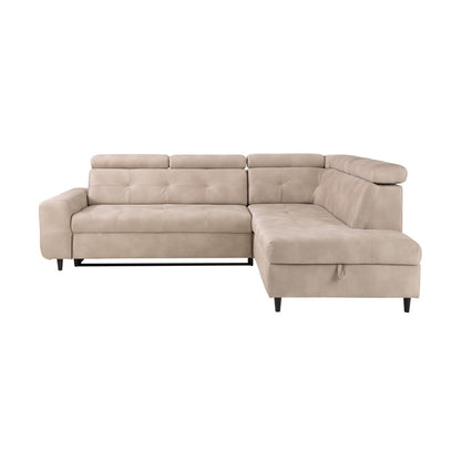 Matras Corner Sofa Bed with Storage- Beige