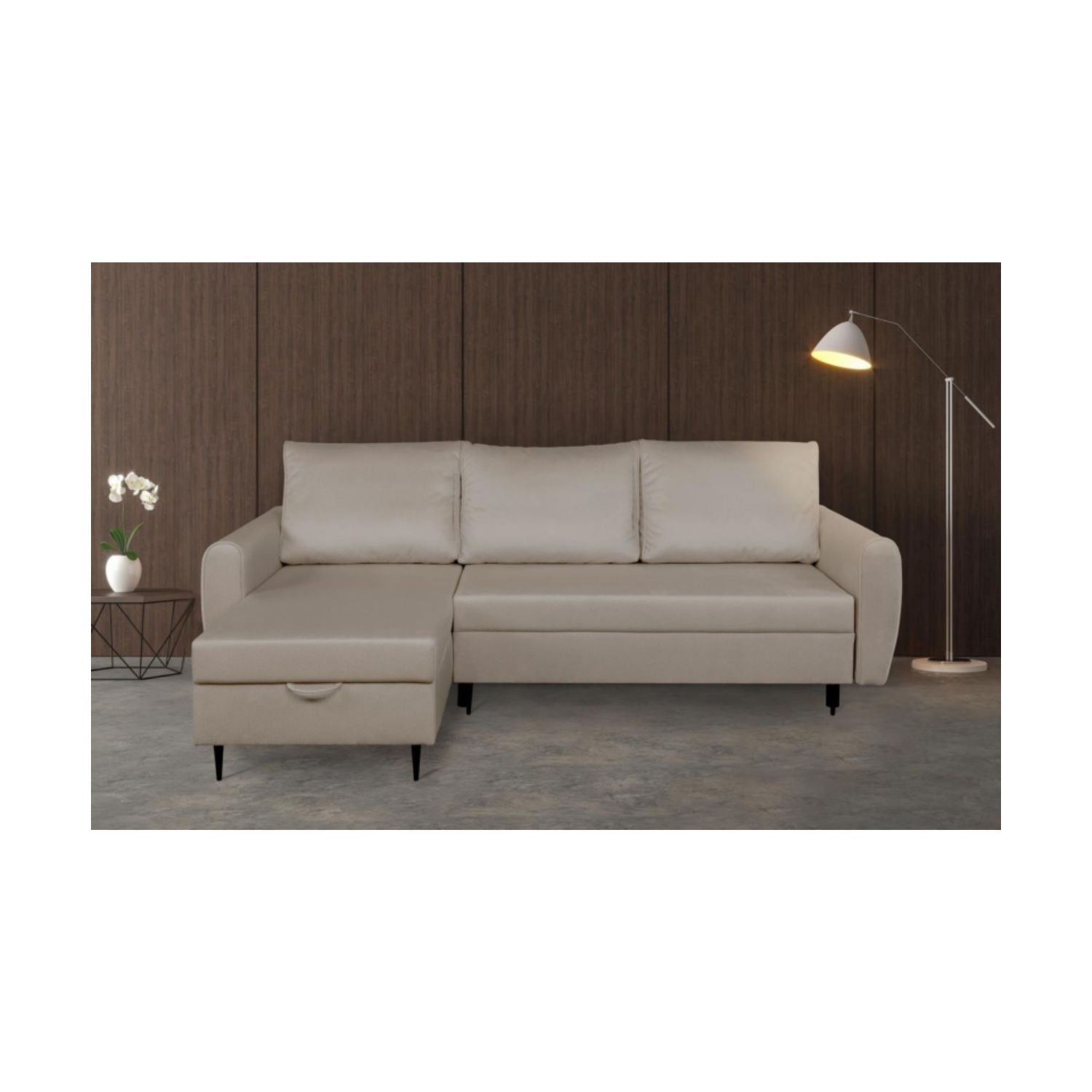 Milo Universal Corner Sofa with Storage- Beige