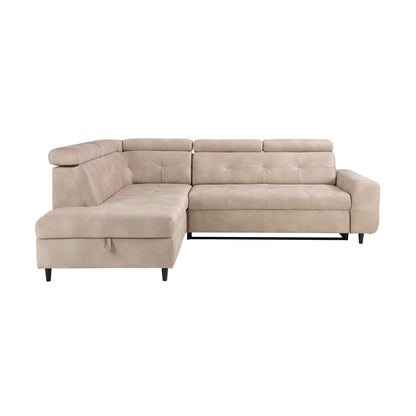 Matras Corner Sofa Bed with Storage- Beige