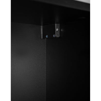 Flow Wall-Mounted Tall Bathroom Cabinet 136cm - Black