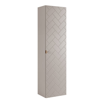 Trend Herringbone Pattern Door Tall Bathroom Cabinet - Cashmere