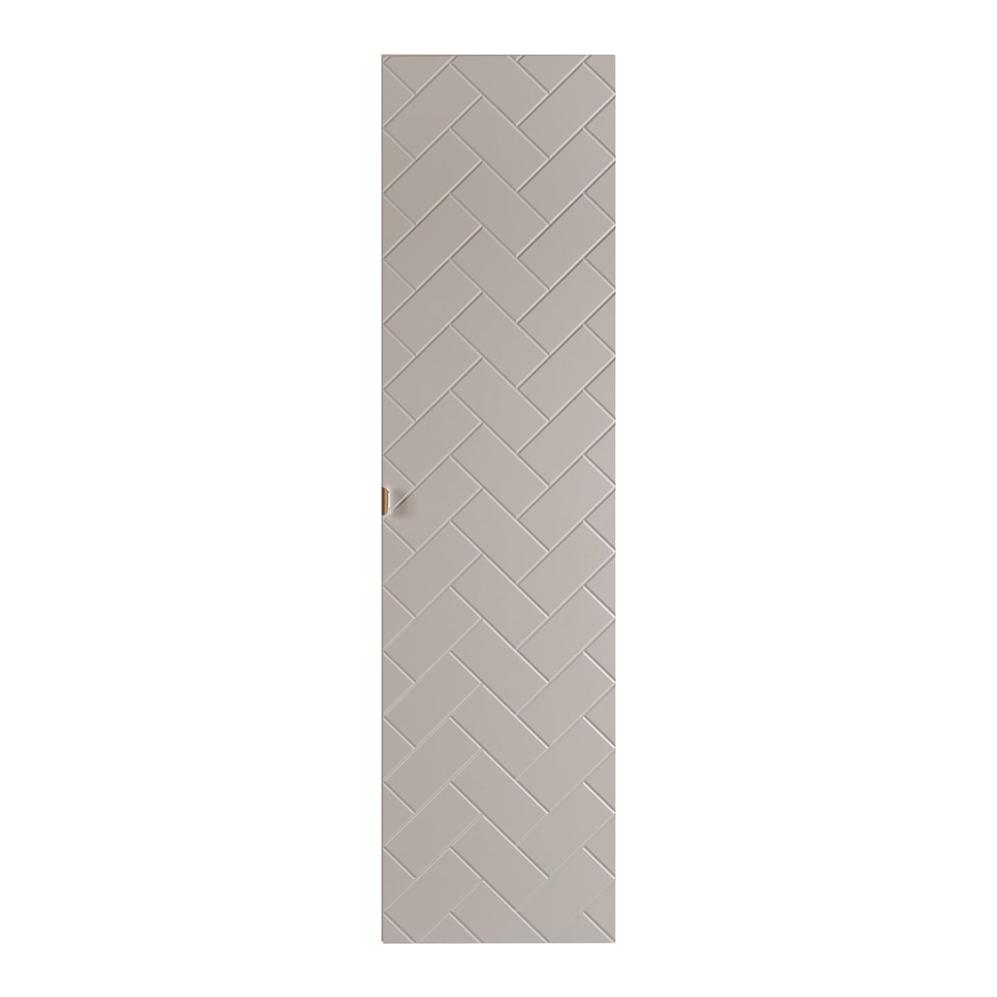 Trend Herringbone Pattern Door Tall Bathroom Cabinet - Cashmere