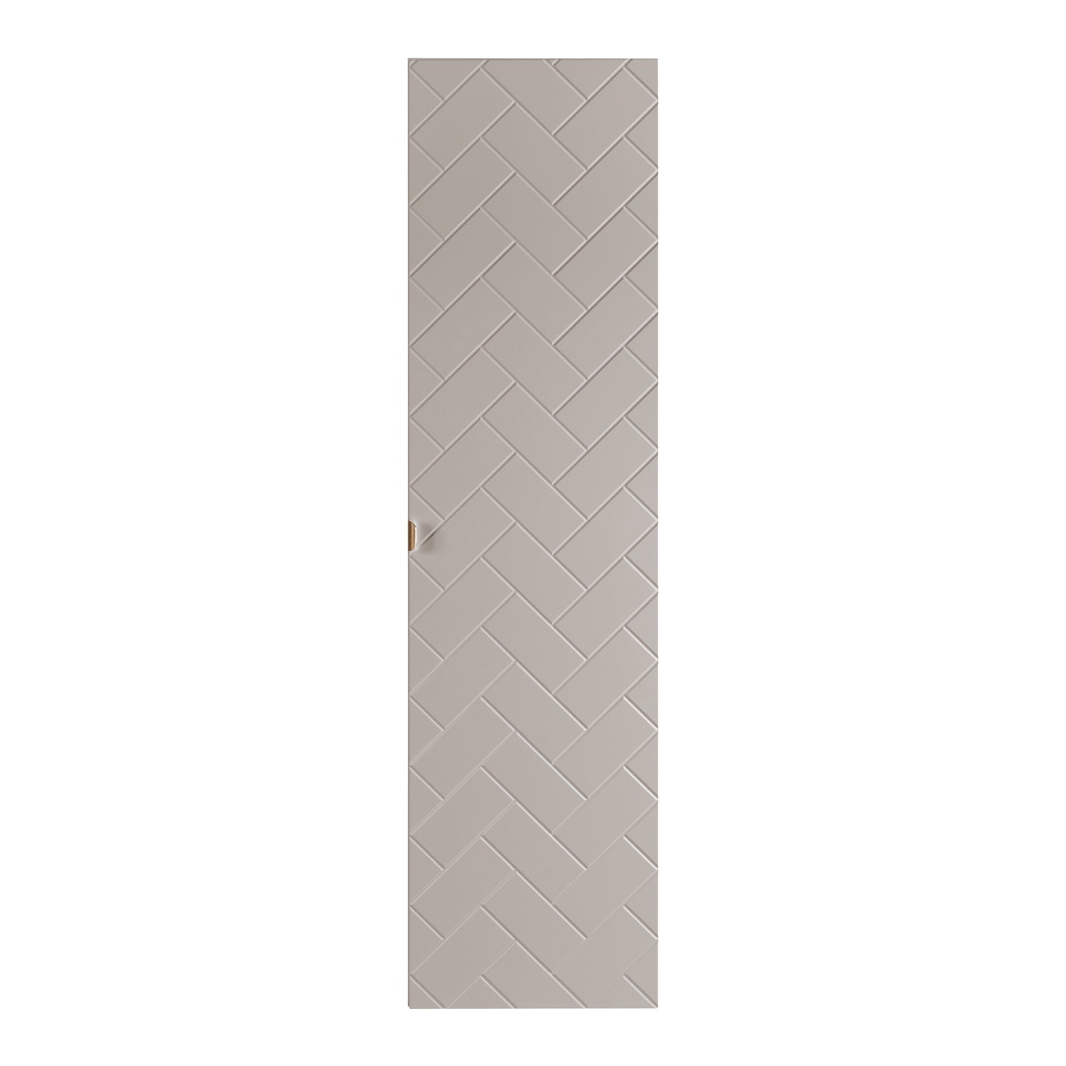 Trend Herringbone Pattern Door Tall Bathroom Cabinet - Cashmere