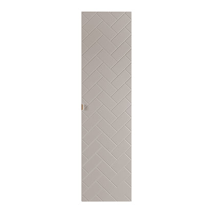 Trend Herringbone Pattern Door Tall Bathroom Cabinet - Cashmere