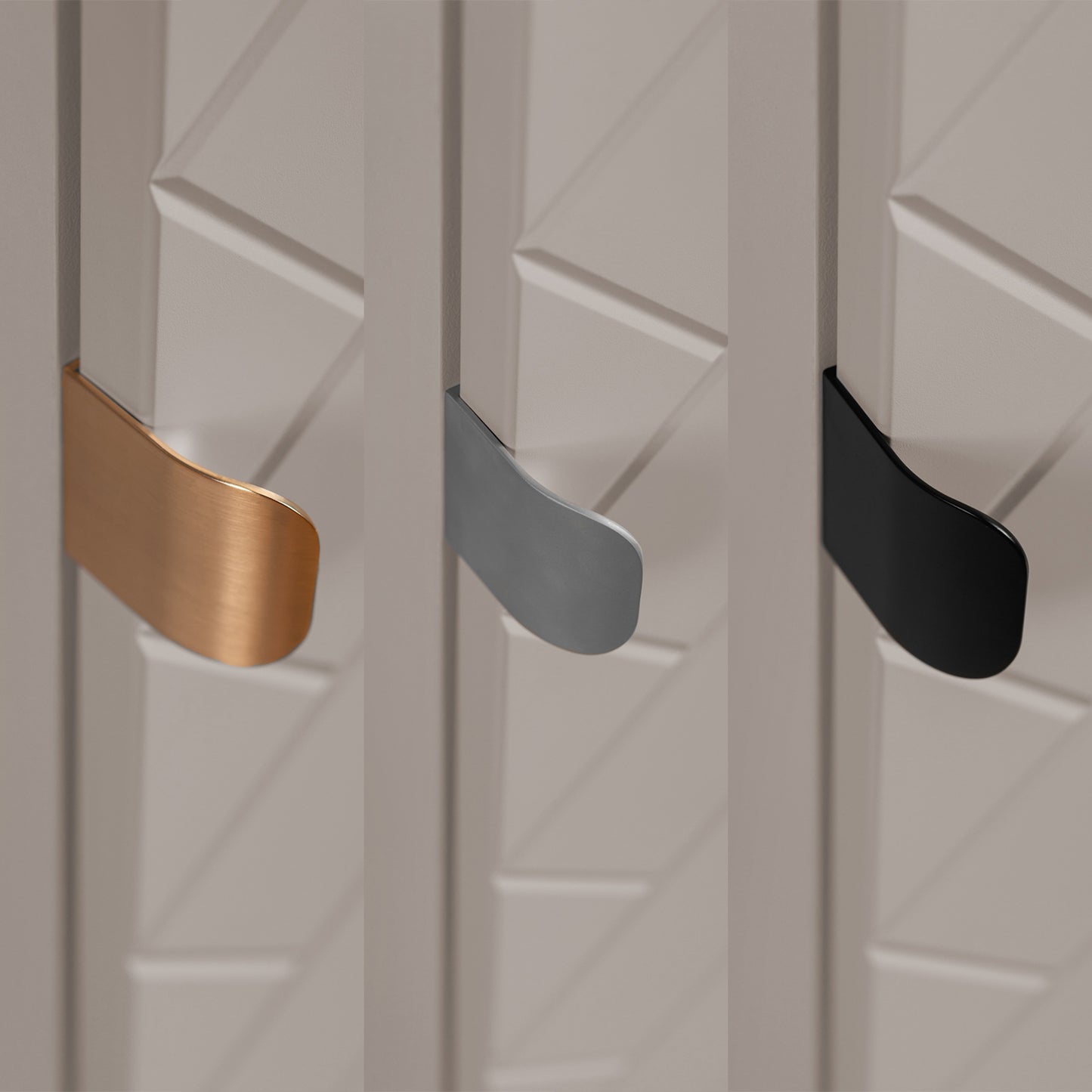 Trend Herringbone Pattern Door Tall Bathroom Cabinet - Cashmere