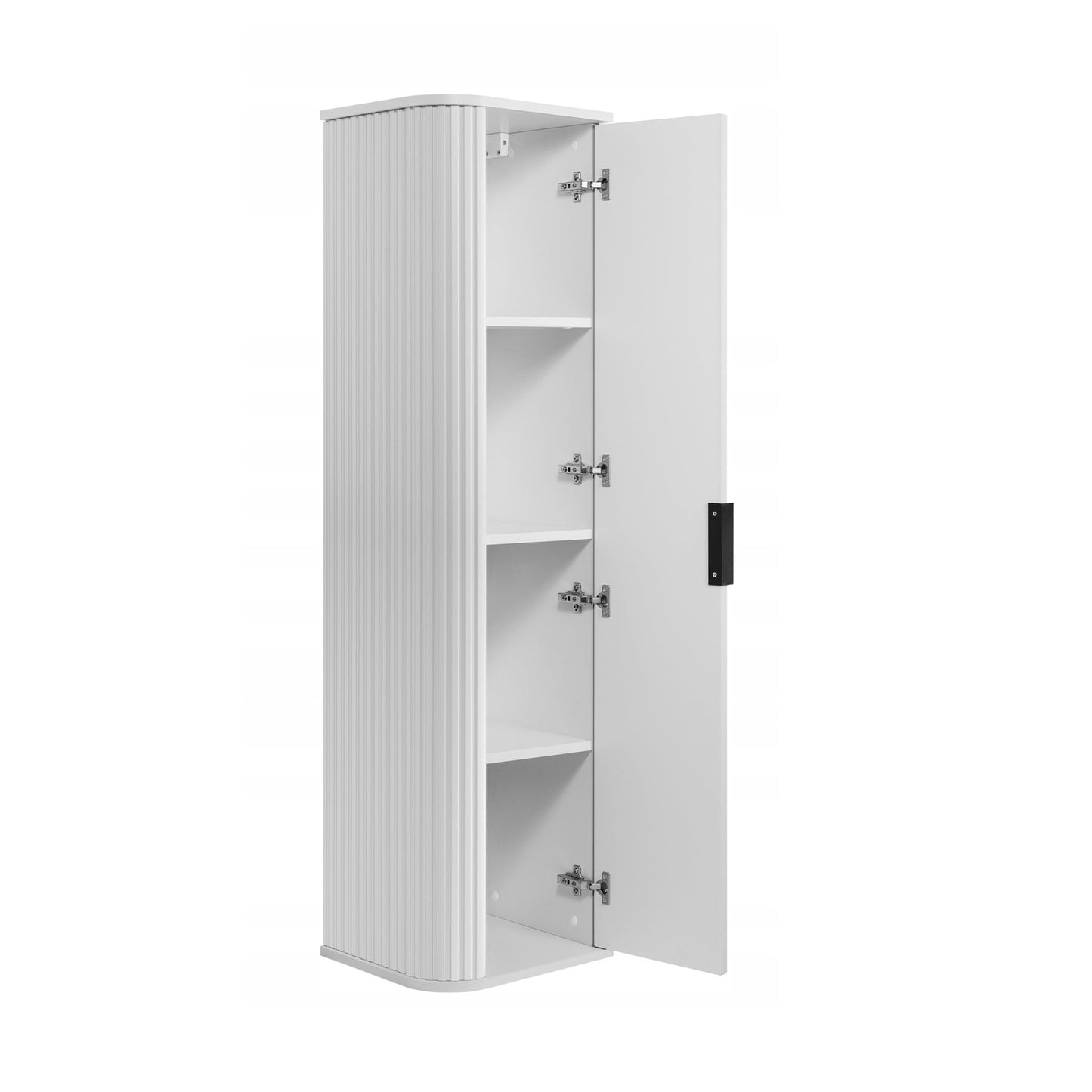 Elegance Glamour Style Tall Bathroom Wall Cabinet - White