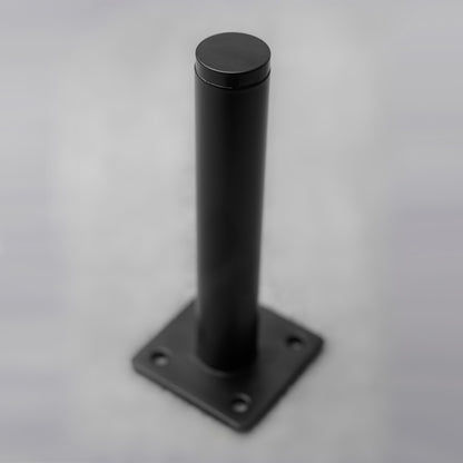 Set of 8 Round Legs for Bathroom Cabinets 15cm - Black