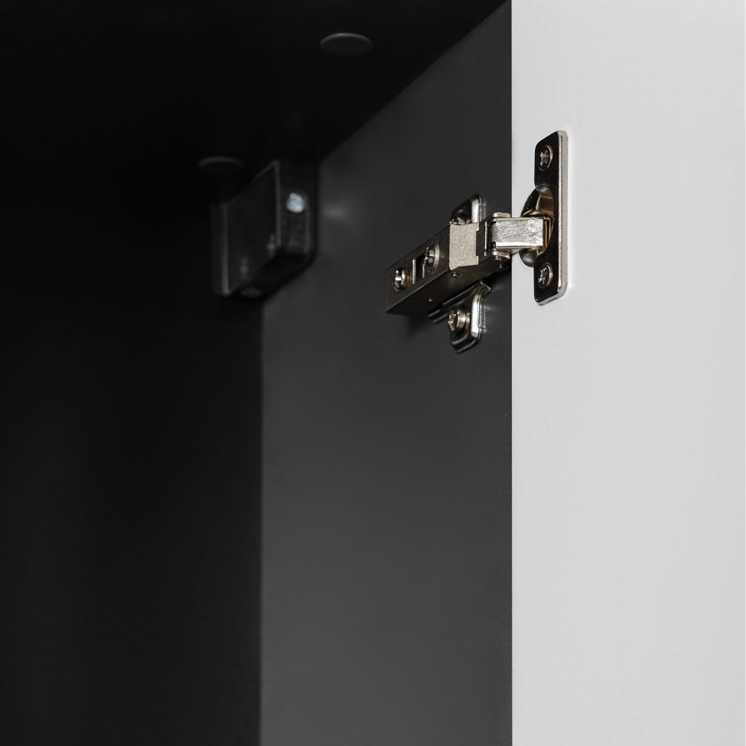 Simple Modern Minimal 2 Door Tall Bathroom Cabinet 136cm - Anthracite